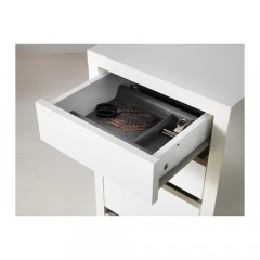 米克 抽屉柜带脚轮, 黑褐色 青少年房储物柜