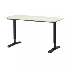 贝肯特 书桌 140x60 cm 电脑桌办公桌 桦木贴面黑色