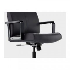 米博格 转椅 黑色 皮革电脑椅职员椅办公椅文员椅