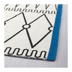 阿西利 平织地毯, 黑色/白色