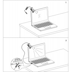 瓦尔瓦 LED灯 USB接口夹子电脑灯小夜灯键盘灯