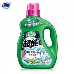 超能洗衣液植翠低泡750g瓶装家庭量贩 薰衣草香