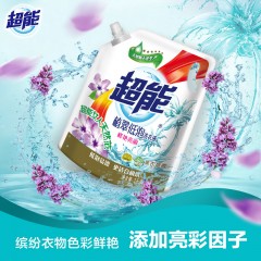 超能植翠低泡洗衣液2kg家庭量贩袋装