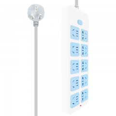 公牛 插座接线板插排过载保护安全保护门10孔3米 GN-110