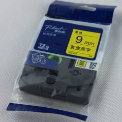 兄弟/Brother  TZe-621 黄底黑字 9mm标签带 兄弟标签机打印色带