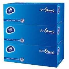 维达 抽纸 超韧3层100抽盒装*3盒纸巾