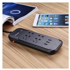 飞利浦 智能4USB 4.1A6位1.8米插座 防雷抗浪涌/过载保护 SPS5614K