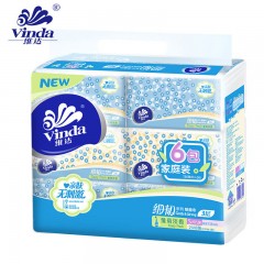 维达 家庭装 雏菊淡香细韧3层压花136抽/包 6包/提 V2249A