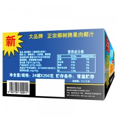 椰树 果肉椰汁250g*24罐整箱 椰树椰子汁饮料含果肉