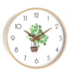 静享家居 创意挂钟北欧时钟客厅艺术现代简约装饰挂表实木钟表静音时尚壁钟