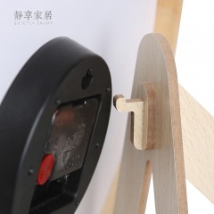 静享家居 挂钟支架台钟座钟摆件座架时钟木纹挂表底座时钟挂架木质超大摆件