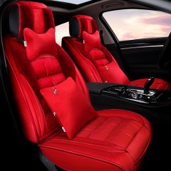 国产 丰田威驰致炫卡罗拉雷凌花冠汽车座套冬季毛绒全包女卡通轿车坐垫