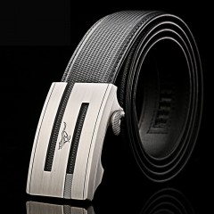 七匹狼 男士牛皮内穿自动扣皮带 腰带 裤带7A113411000