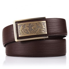 七匹狼 男士内穿自动扣真皮皮带 男式牛皮腰带7A1106900