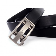 七匹狼 男士镂空自动扣牛皮皮带 男式真皮腰带 皮裤带7A319184000