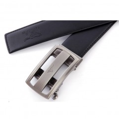 七匹狼 男士镂空自动扣牛皮皮带 男式真皮腰带 皮裤带7A319184000