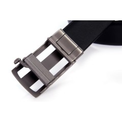 七匹狼 男士镂空自动扣牛皮皮带 男式真皮腰带 皮裤带7A319184000