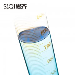 思齐 玻璃量筒 量筒 耐高温高硼硅玻璃材质5ml10ml25ml50ml100ml250ml500ml1000ml量杯多规格