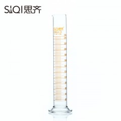 思齐 玻璃量筒 透明玻璃量筒 清晰刻度 实验器材量器A级  250ml