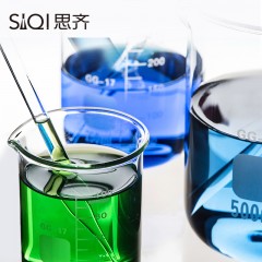思齐 玻璃烧杯 耐高温 刻度杯 加厚玻璃仪器 实验器材 500ml