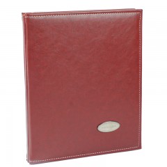 国产 简约商用皮革面相册50张A4插页式影集 作品剪贴收集册活页菜谱