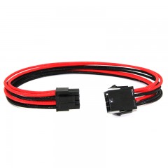 国产 CPU附助供电 8Pin延长线供电线 电源线红黑单根包网 40CM