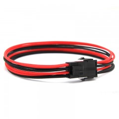 国产 CPU附助供电 8Pin延长线供电线 电源线红黑单根包网 40CM