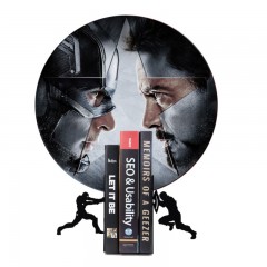 KALA 书挡创意北欧办公书夹钢铁侠简约书靠动漫伸缩创意高中生书立