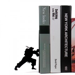 KALA 书立支架创意街霸动漫书靠学生书挡书板桌面办公简约铁艺伸缩书夹