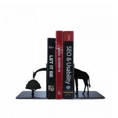 KALA 创意学生书夹可爱简约书靠动漫书挡书板桌面办公可伸缩铁书立支架