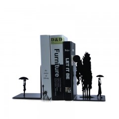 KALA 书立支架创意学生书夹可爱简约书靠桌面办公可伸缩复古铁书挡书板