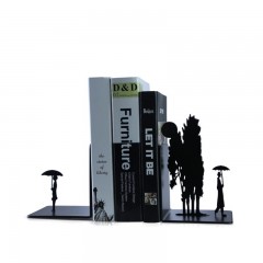 KALA 书立支架创意学生书夹可爱简约书靠桌面办公可伸缩复古铁书挡书板