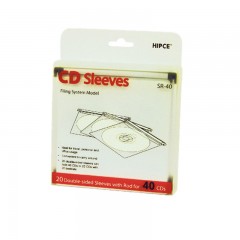 HIPCE 时尚CD盒标配内页袋带挂钩内页 20张碟片保护页光盘双面袋子