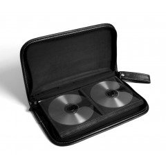 HIPCE 便携式CD包大容量碟片收纳袋时尚皮质DVD包汽车载光盘收纳包