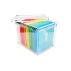 HIPCE 创意CD盒透明DVD盒大容量光盘存放架120片碟片收纳箱带内页