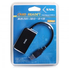 飚王/SSK USB3.0 三合一读卡器 支持TFSDCF SCRM330