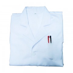 成楷科技 CKB-DG001 男女实验室服装食品厂搬运工劳保服白大褂长款工作服工人工衣 白色 定制