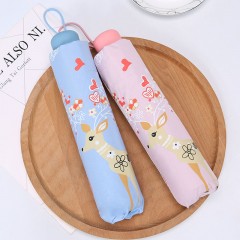 国产 三折雨伞折叠晴雨两用 小清新三折伞防晒放紫外线伞