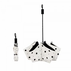 国产 遮阳伞创意波点伞晴雨伞防晒 黑胶防紫外线伞三折晴雨两用太阳伞