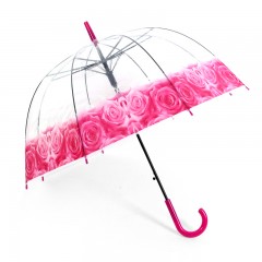 国产 加厚透明雨伞直长柄雨伞自动伞防风