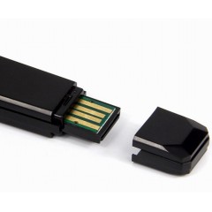 三浦 微型插卡录音笔 高清带读卡器功能4小时录音边充边录 黑色 A16