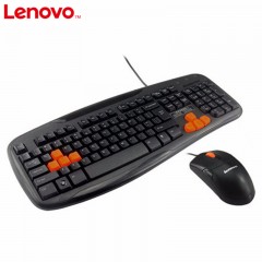 联想 有线键盘鼠标套件笔记本台式电脑游戏USB键鼠套装 KM4801U