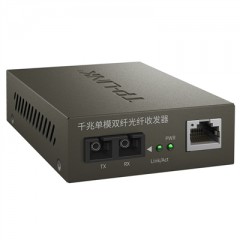 TP-Link 单模双纤SC千兆光纤收发器机架式光电转换模块 TL-MC210CS