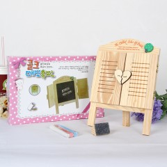 国产 木质百叶窗挂式留言板小黑板 支架式两用磁性小白板店铺拍摄