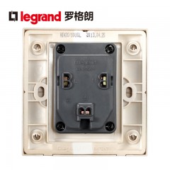 罗格朗 86型香槟金二三插五孔插座面板开关家用5孔墙壁电源暗装
