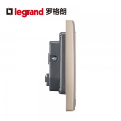 罗格朗 86型香槟金二三插五孔插座面板开关家用5孔墙壁电源暗装