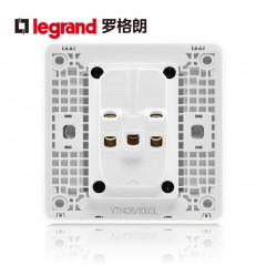 罗格朗 86型冰莹白二三插五孔插座面板开关家用5孔墙壁电源暗装