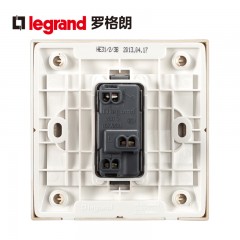 罗格朗 金色一位双控开关面板86型单开双控一开双控1开双控墙壁