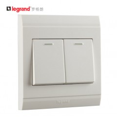 罗格朗 墙壁开关插座品牌美仑山双开单控开关面板