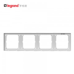 罗格朗 开关面板86型墙壁开关插座面板仕典系列四位连体边框